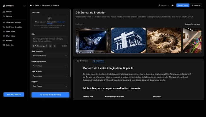 generateur de broderie ia gratuit de somake ai