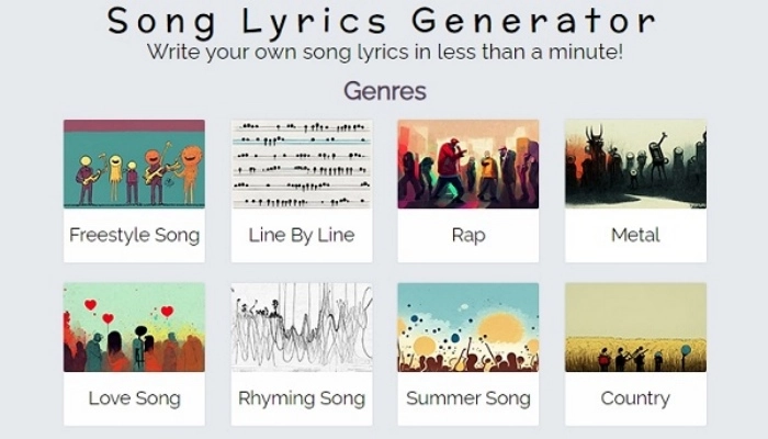 générateur de paroles de chansons IA song lyrics generator