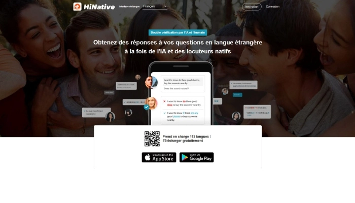 hinative ia pour apprendre anglais gratuitement