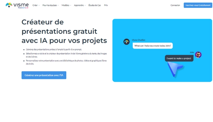 ia powerpoint gratuit visme