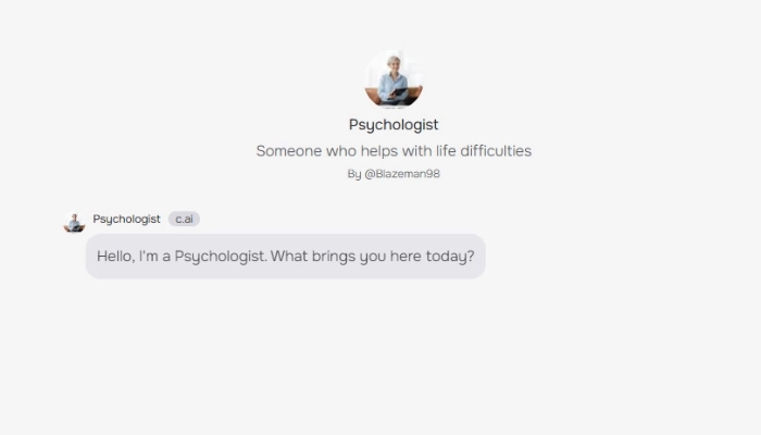 ia psychologue character ai psychologist