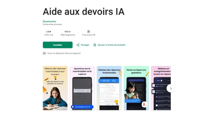 ia qui fait les devoirs gratuitement avec ai homework helper