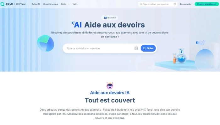 ia qui fait les devoirs gratuitement avec hix tutor