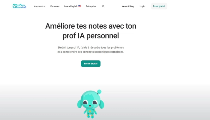 ia qui fait les devoirs gratuitement avec studeo