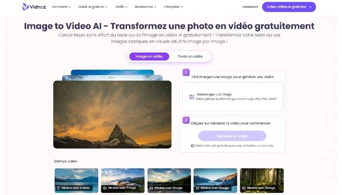 image en video pour creer une video avec ia