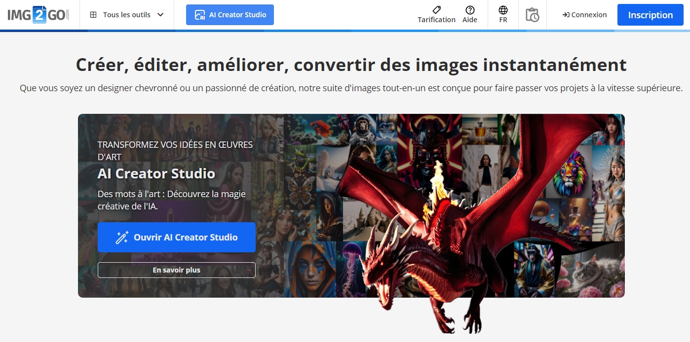 img2go agrandir des images