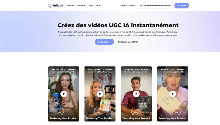 influee generateur de video ugc ia