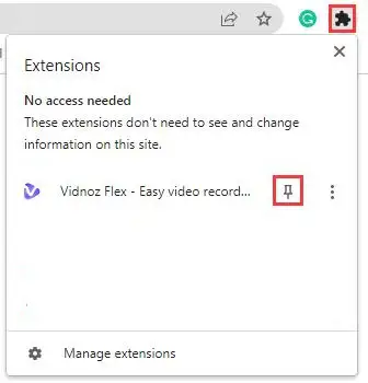 Installez l'extension Vidnoz Flex sur votre navigateur 1