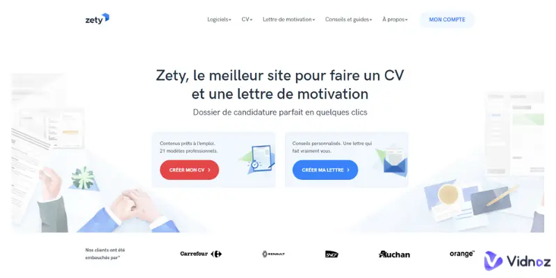 interface de zety