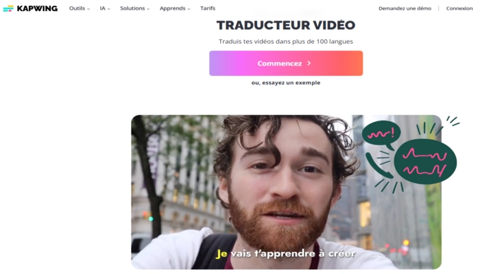 Kapwing Doublage ia sur youtube