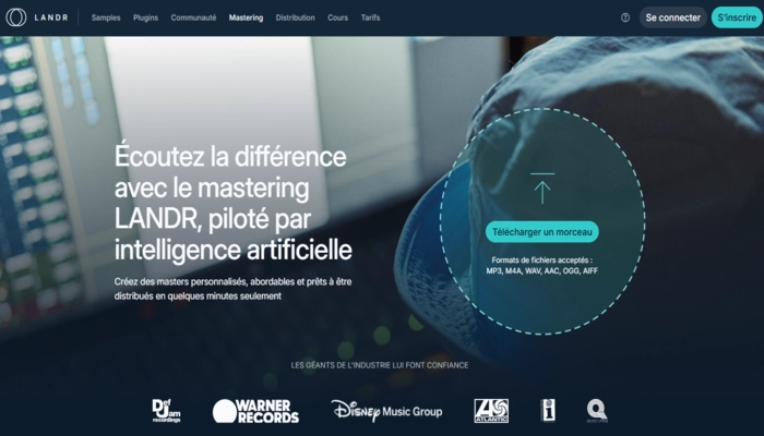 LANDR mastering exemple