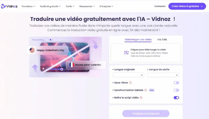 logiciel dictee vocale traducteur video ia vindoz