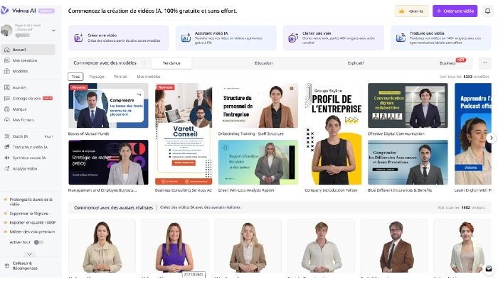 micro apprentissage gratuit​ vidnoz ai