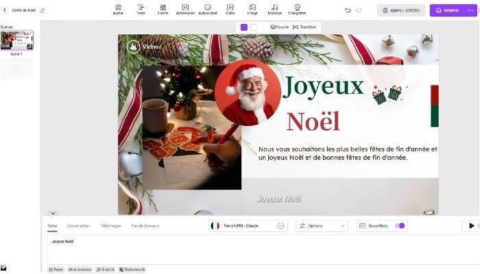 modele video lettre au pere noel vidnoz ai