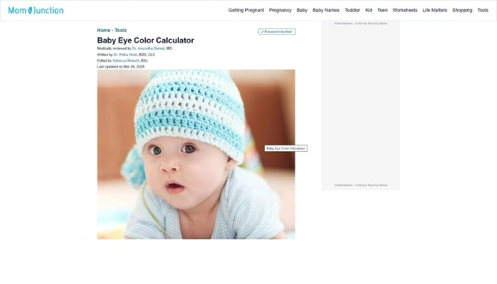 momjunction test couleur yeux bebe