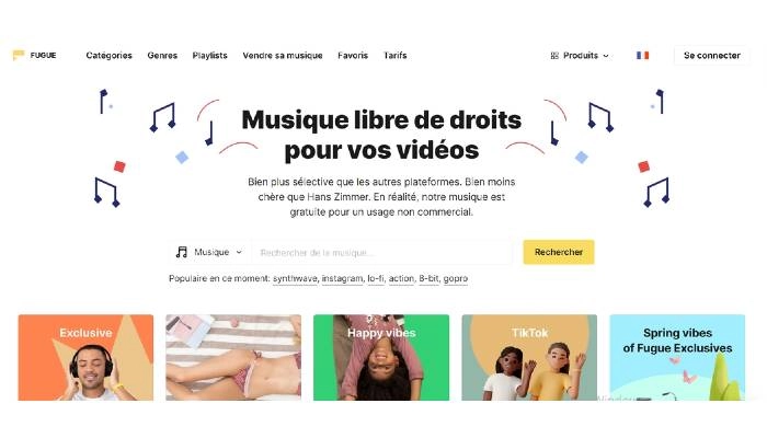 musique libre de droit gratuite pour un montage video fugue