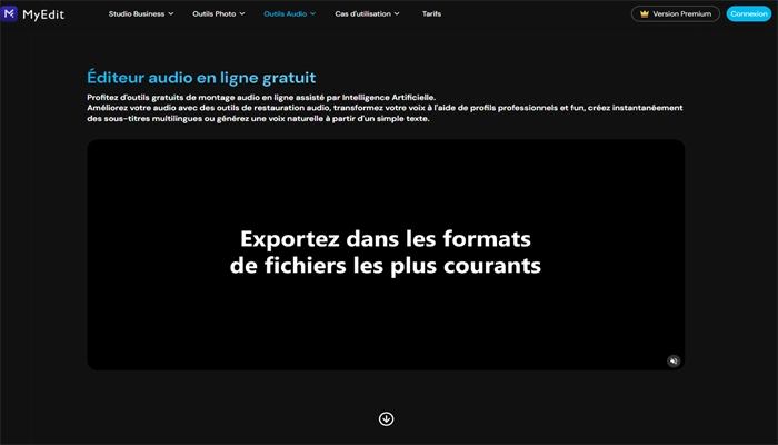 myedit montage audio en ligne