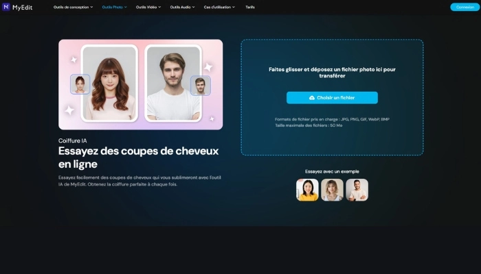 myedit simulateur coiffure en ligne gratuit sans telechargement