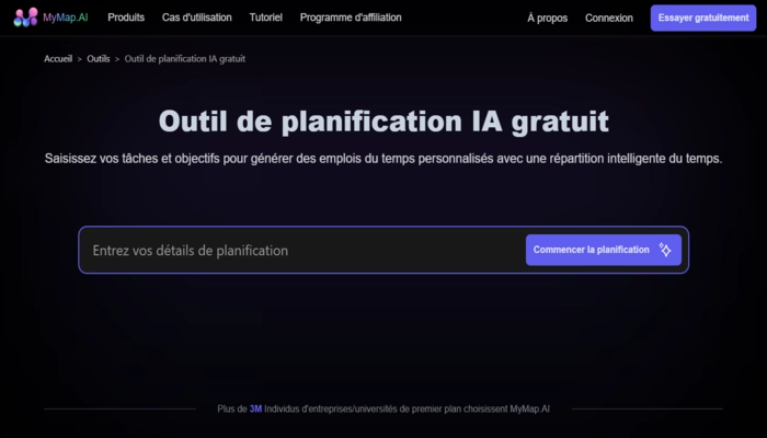 MyMap IA planning gratuit