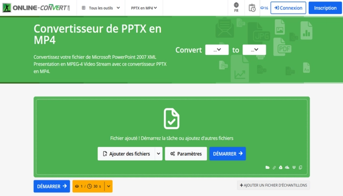online convert ppt en video etape trois