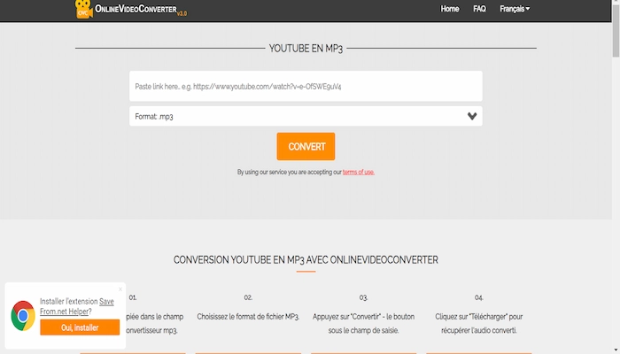 onlinevideoconverter extraire son video youtube sans logiciel un