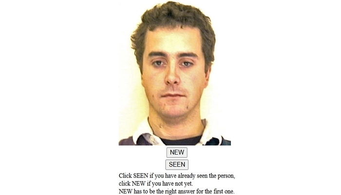OpenPsychometrics prosopagnosie test