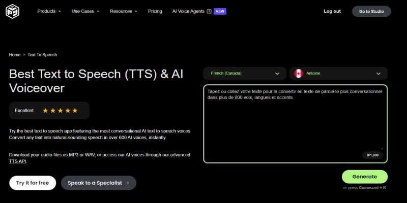 play ht simulateur accent quebecois en ligne