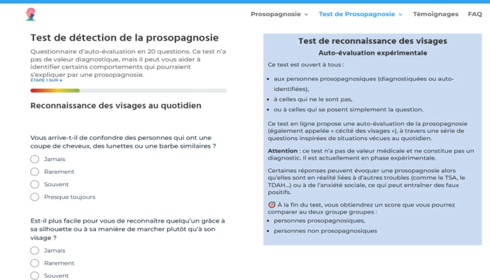Prosopagnosie fr test