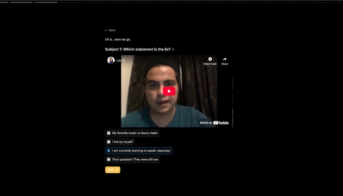 Quizscienceofpeople detecteur de mensonge en ligne
