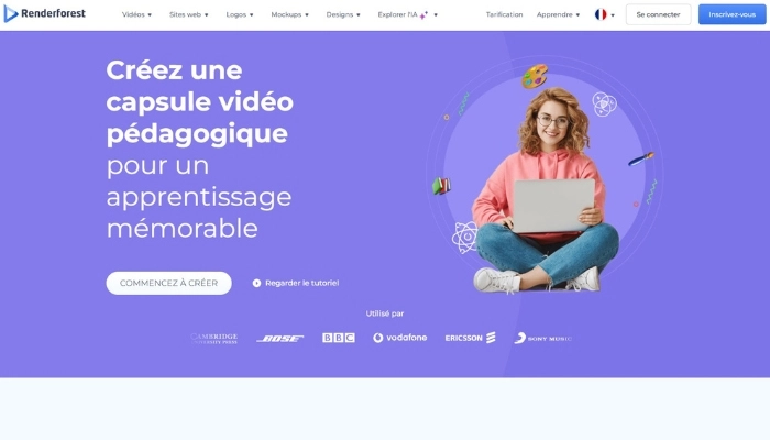 renderforest logiciel de capsule video gratuit