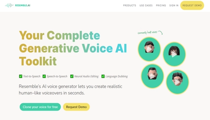 Resemble ai IA changement de voix gratuit