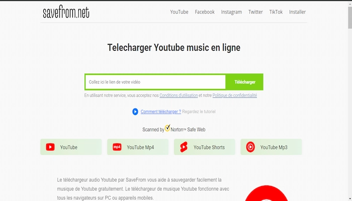 savefrom extraire son video youtube sans logiciels