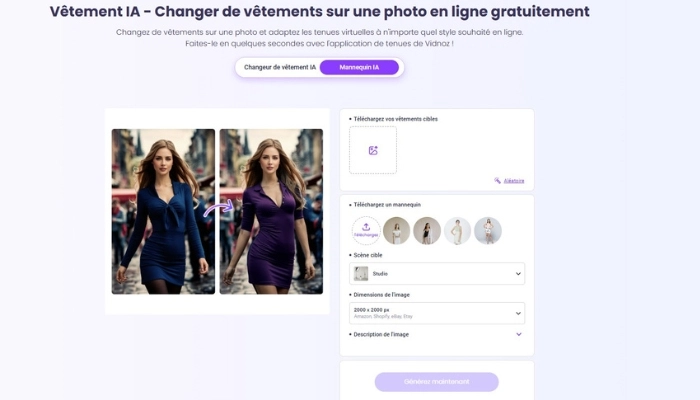 simulateur de vetements ia de vidnoz