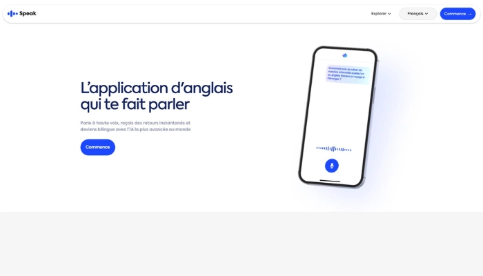 speak application ia gratuite pour apprendre l anglais