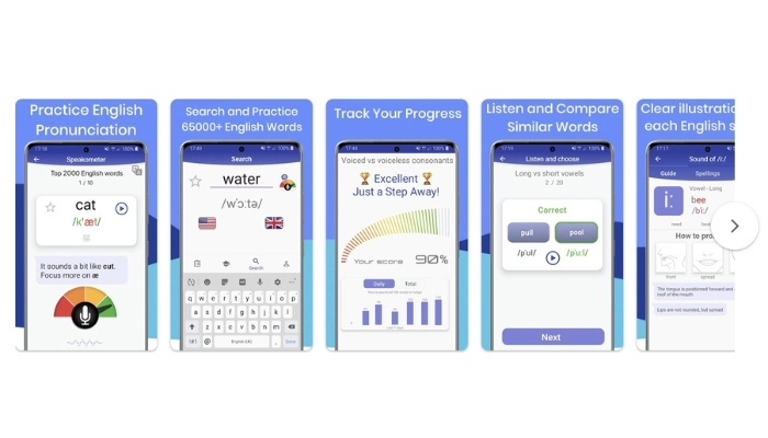 speakometer test accent anglais avec ia