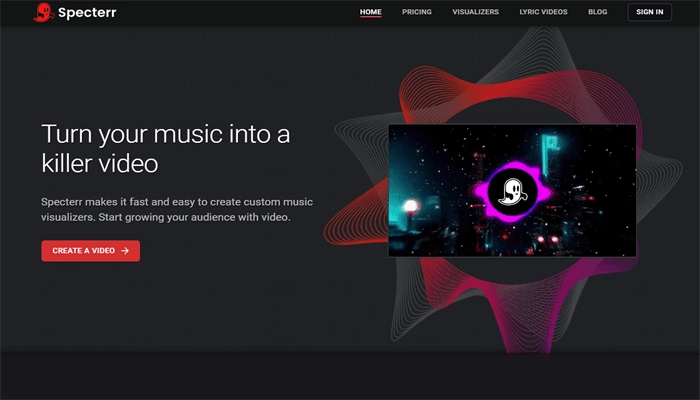 specterr visualiseur de musique