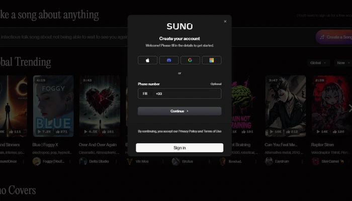 suno ai gratuit