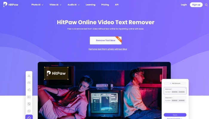 supprimer le texte de video avec hitpaw