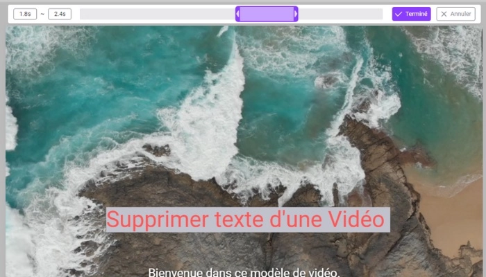 supprimer le texte de video avec vidnoz ai par coupe