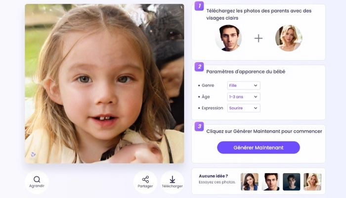 test visage de votre futur enfant