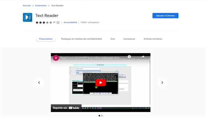 text reader extension chrome lecture texte