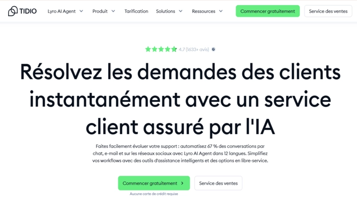 Tidio dropshipping ia
