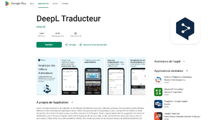 traduction temps reel deepl