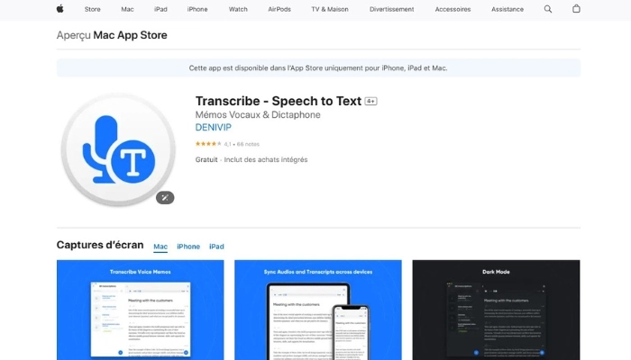 transcribe conversion de la voix en texte gratuite instantanee