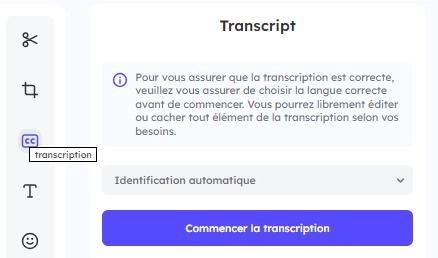 transcription de vidéo youtube sur Vidnoz Flex