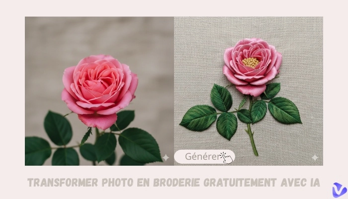 Transformez votre photo en motifs de broderie gratuitement avec l’IA en un clic