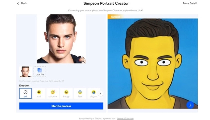 transformer photo en simpson avec wondershare
