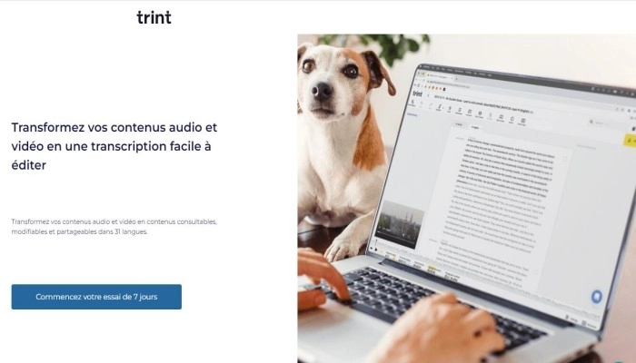 trint transcription de vidéos youtube en texte