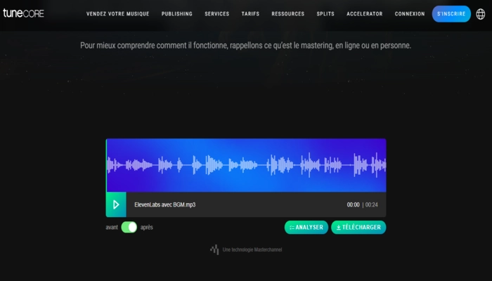TuneCore mastering exemple
