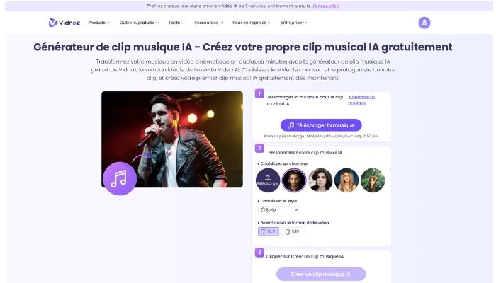 video karaoke vidnoz ai